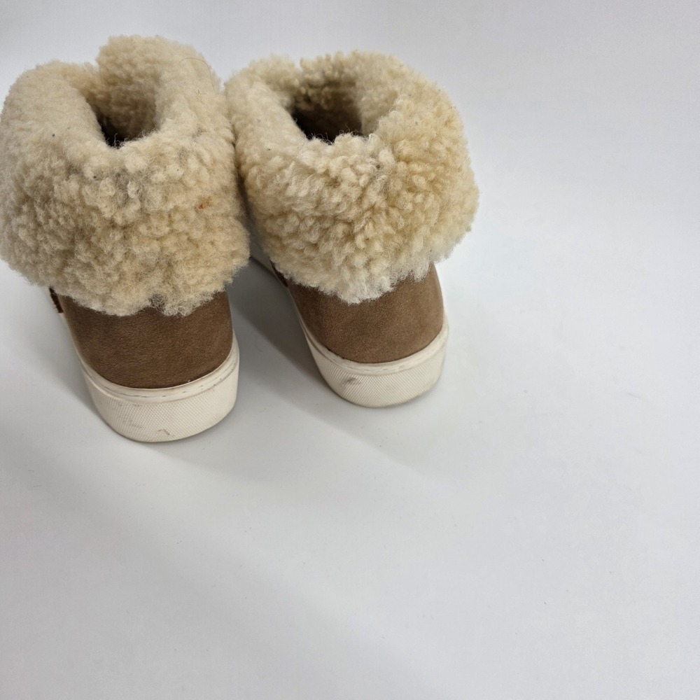UGG LYNUS WOMEN SNEAKER BOOTS LEATHER CHESTNUT US 8.5 WINTER - Picture 4 of 6